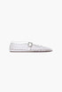 White - Ballet Flats In Fishnet - GLAM MODA